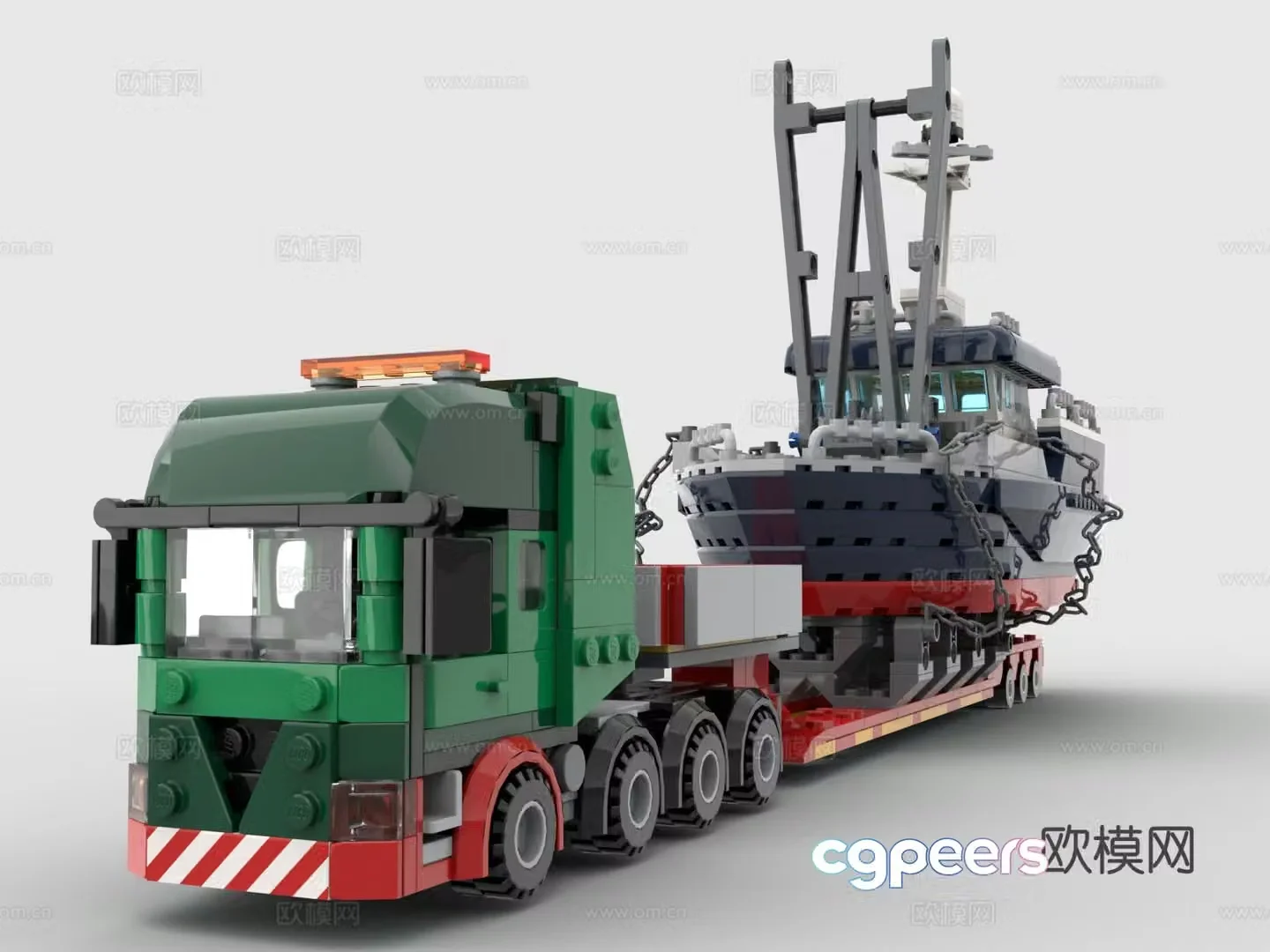 Lego LEGO toys building blocks truck container truck tow truck 3d model