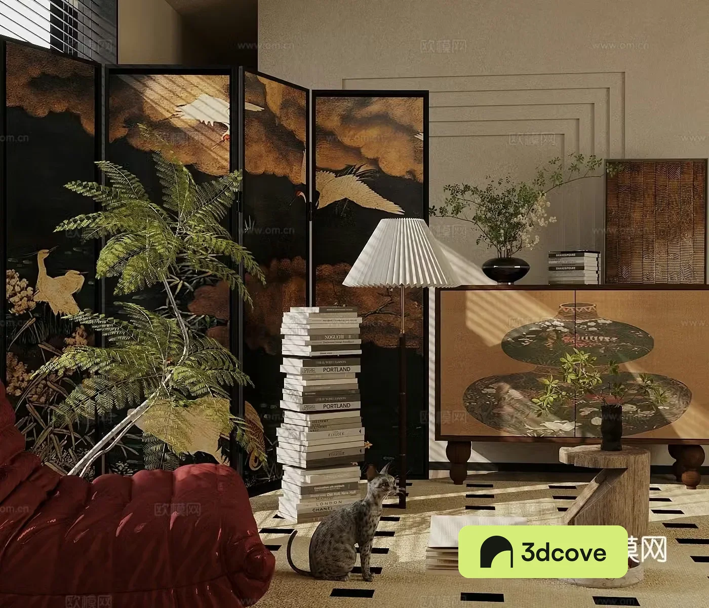 Middle-aged screen 3d model