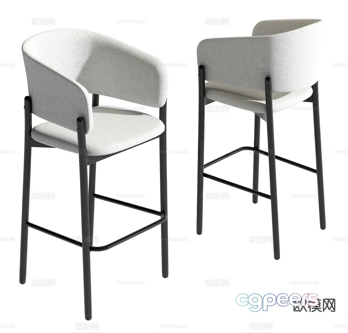 Modern bar stool bar stool 3d model