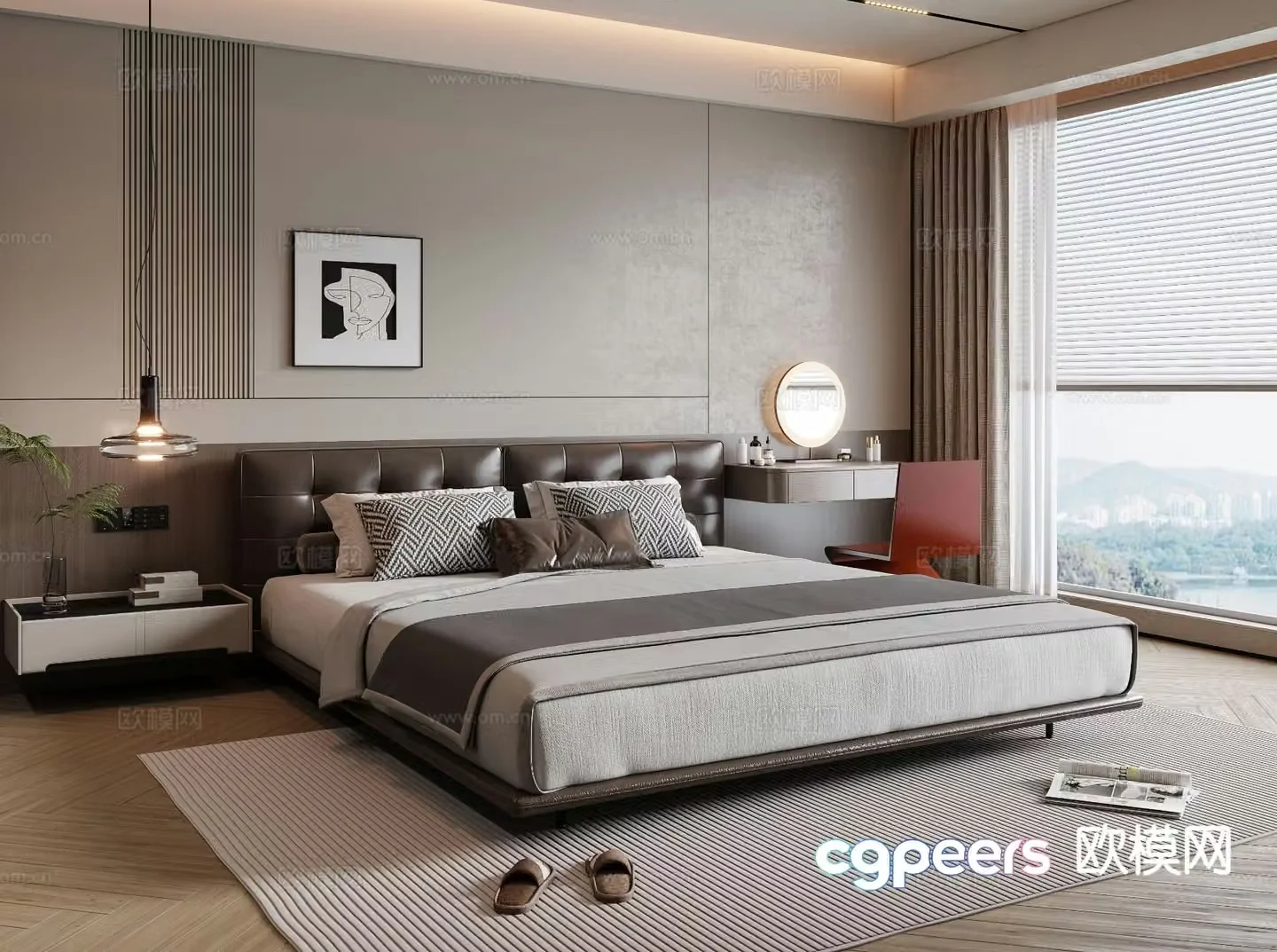 Italian style bedroom master bedroom 3d model