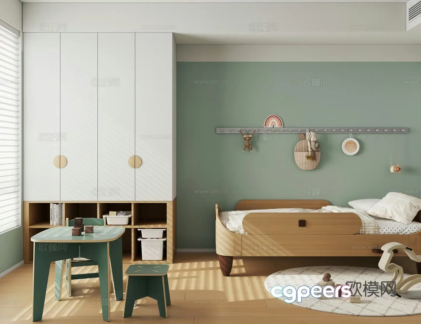 Modern children’s room children’s room 3d model