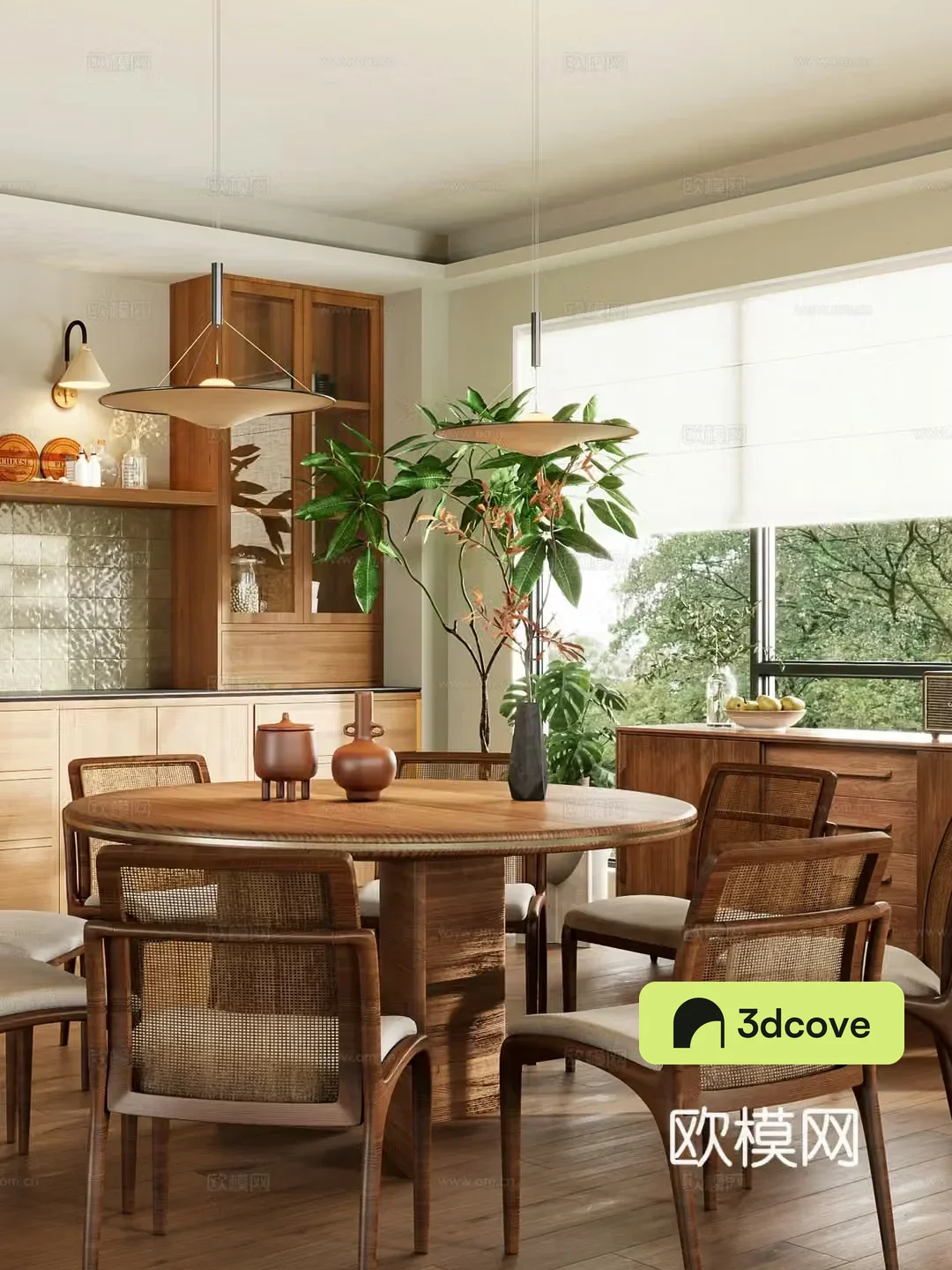 Modern log style restaurant