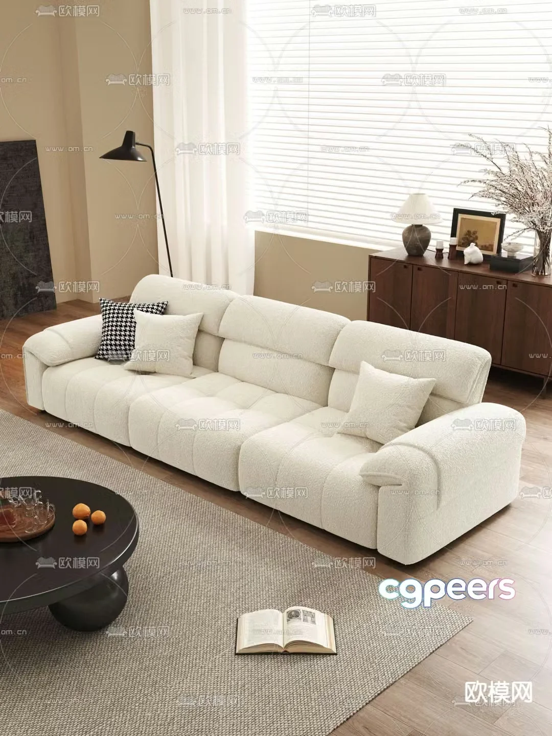Modern sofa coffee table 3d model