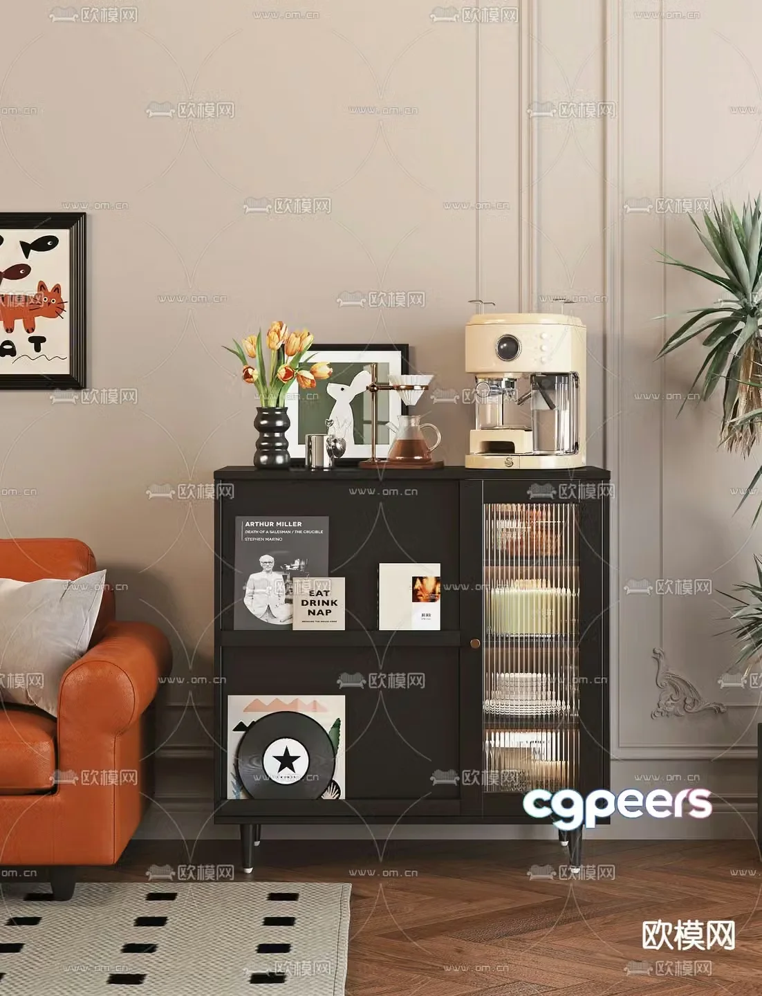 French sideboard 3d model
