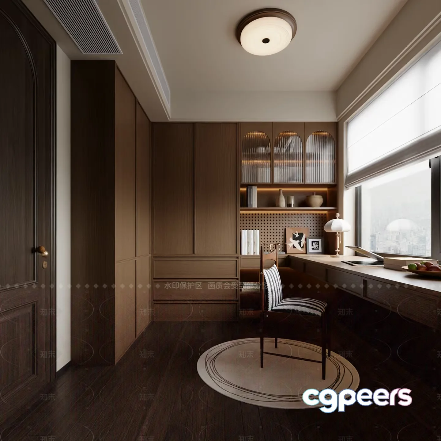 A Small Round Table 3D Model – 22551 – VRAY Render