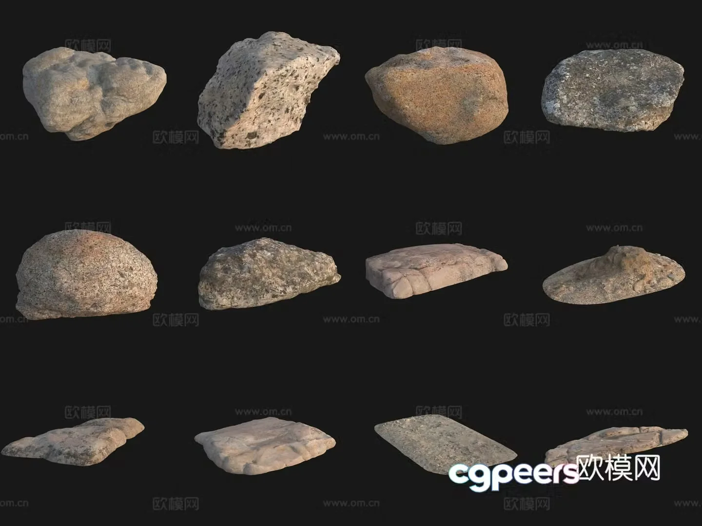 Rock big stone 3d model