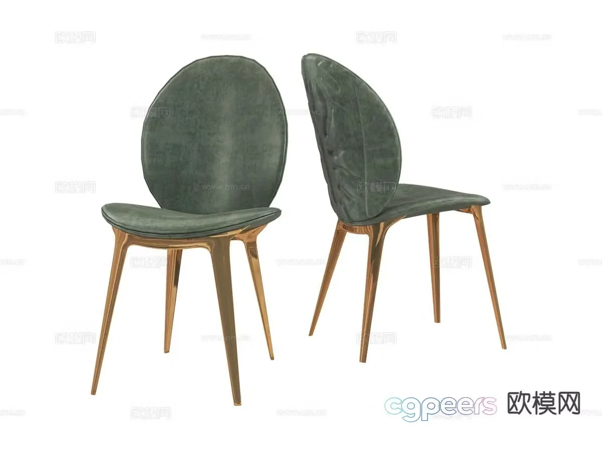 visionnaire- Light luxury chair dining chair 3d model