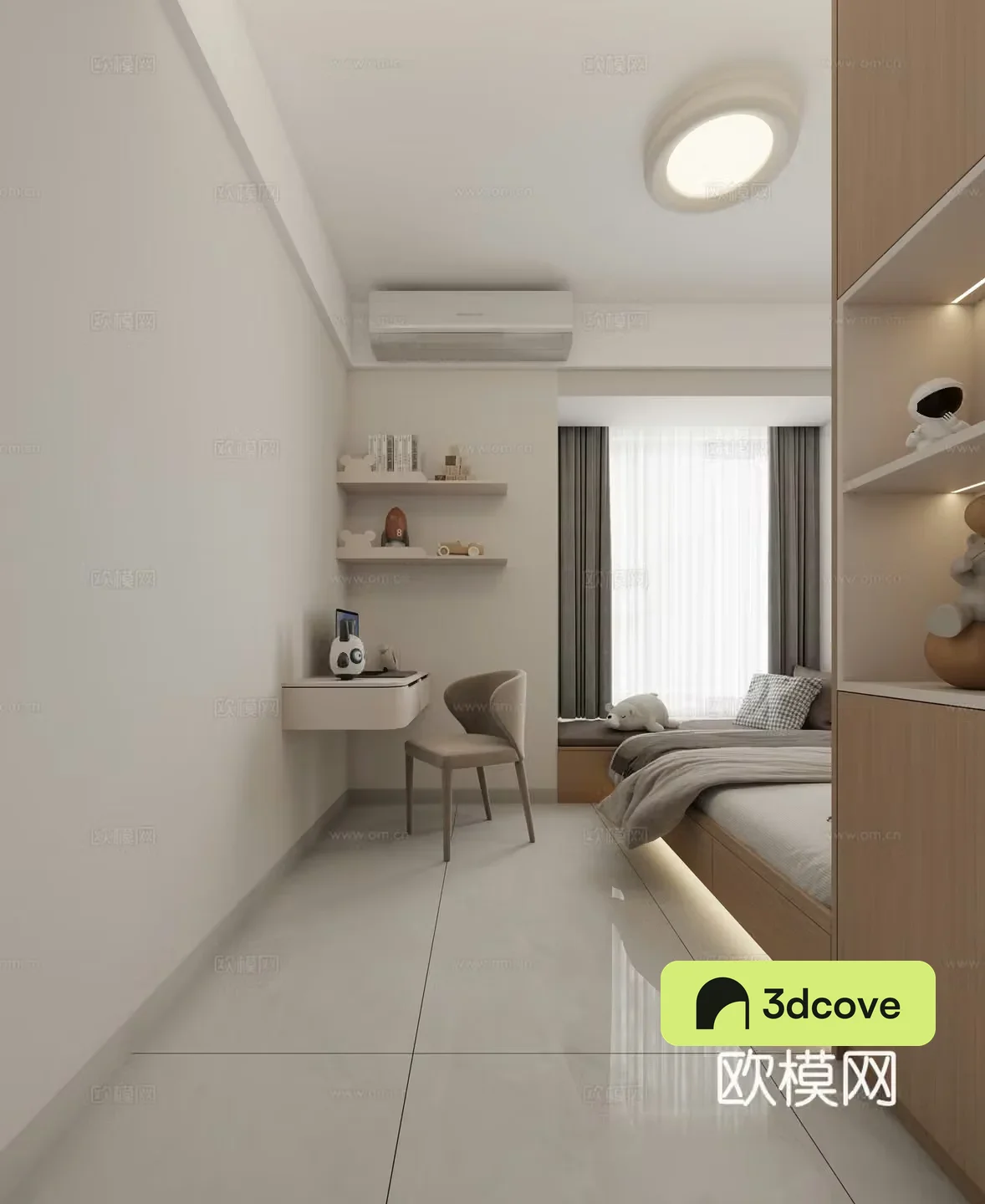 Modern cream minimalist tatami room