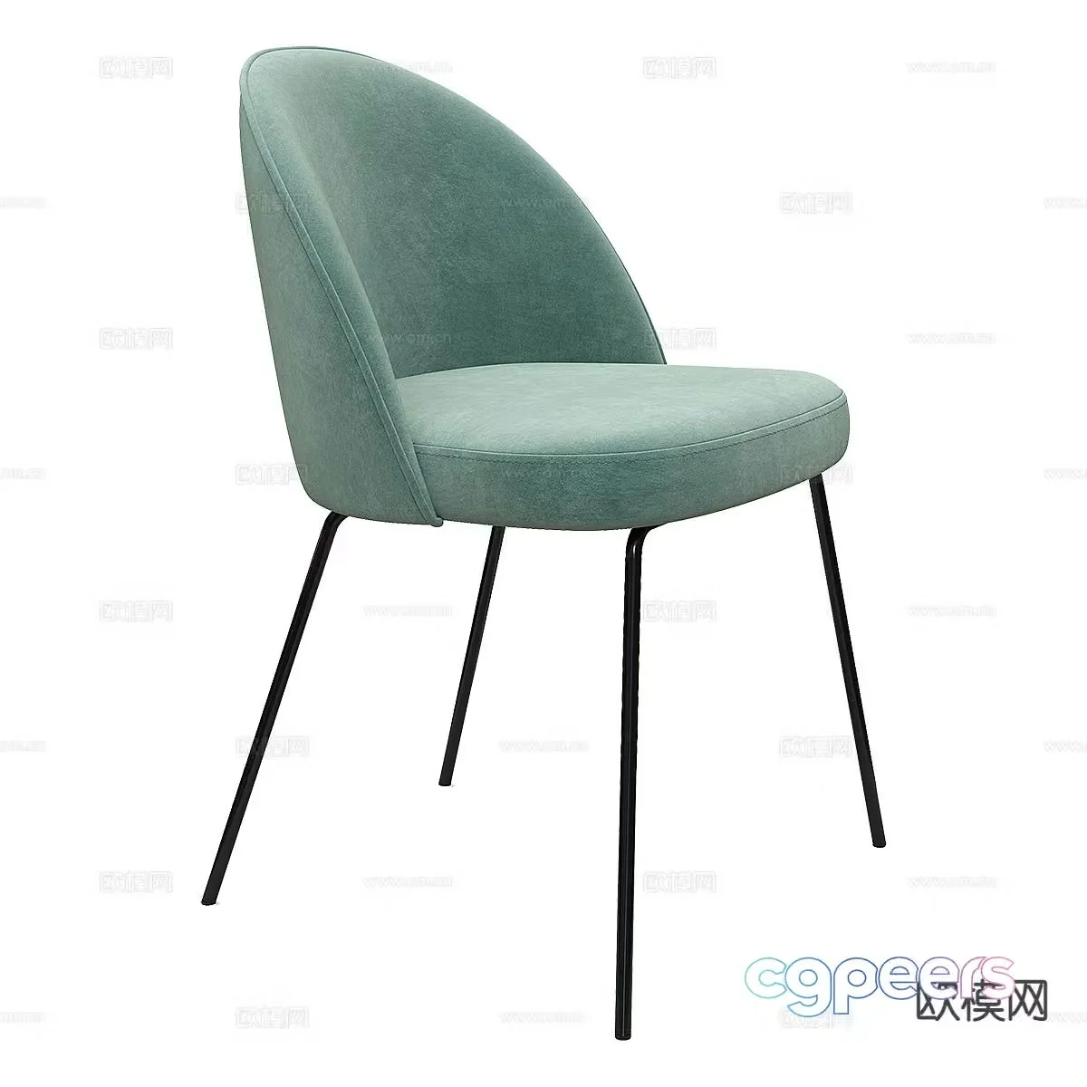 Modern dining chair single chair 3d model