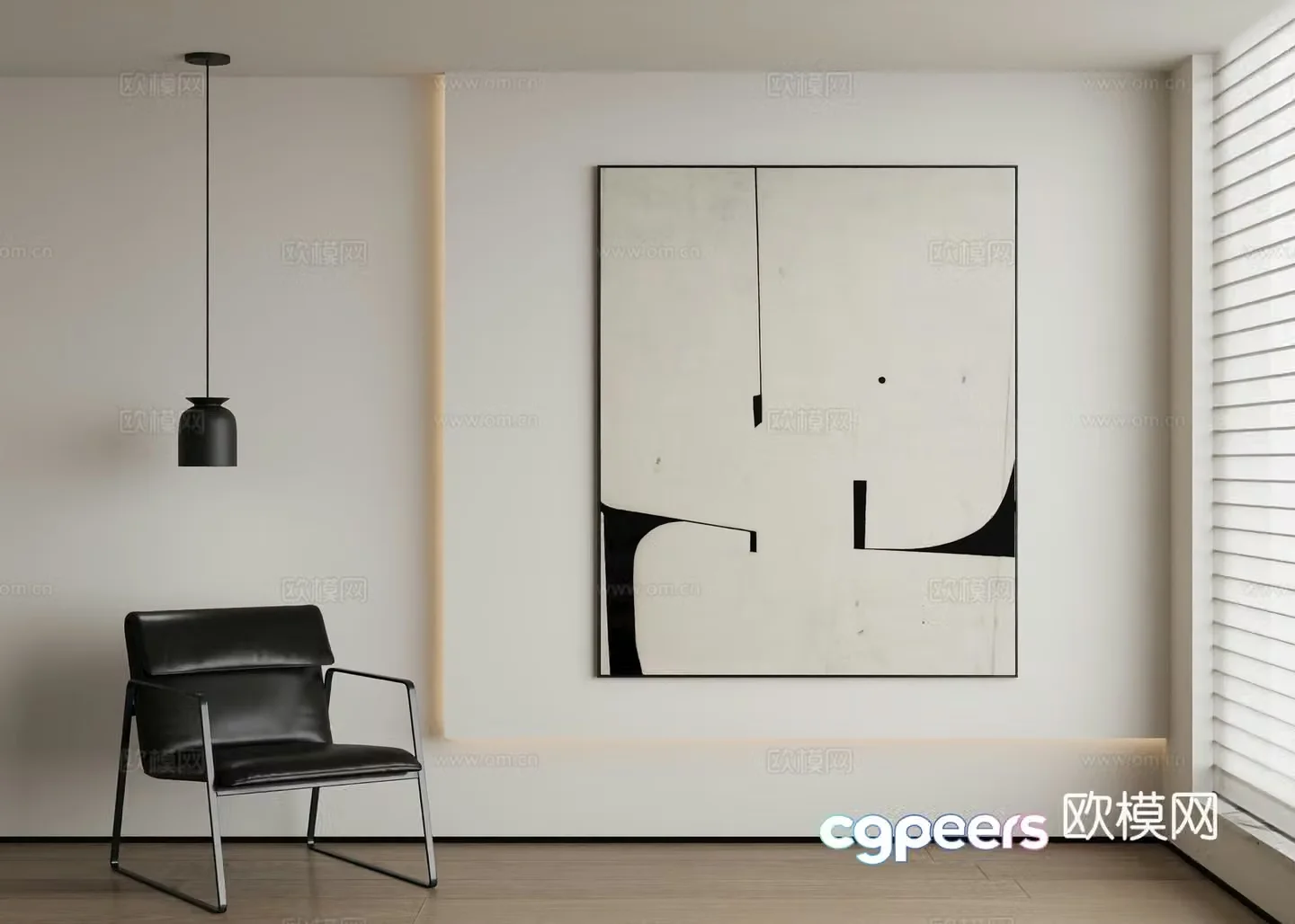 Modern decorative painting 3d model