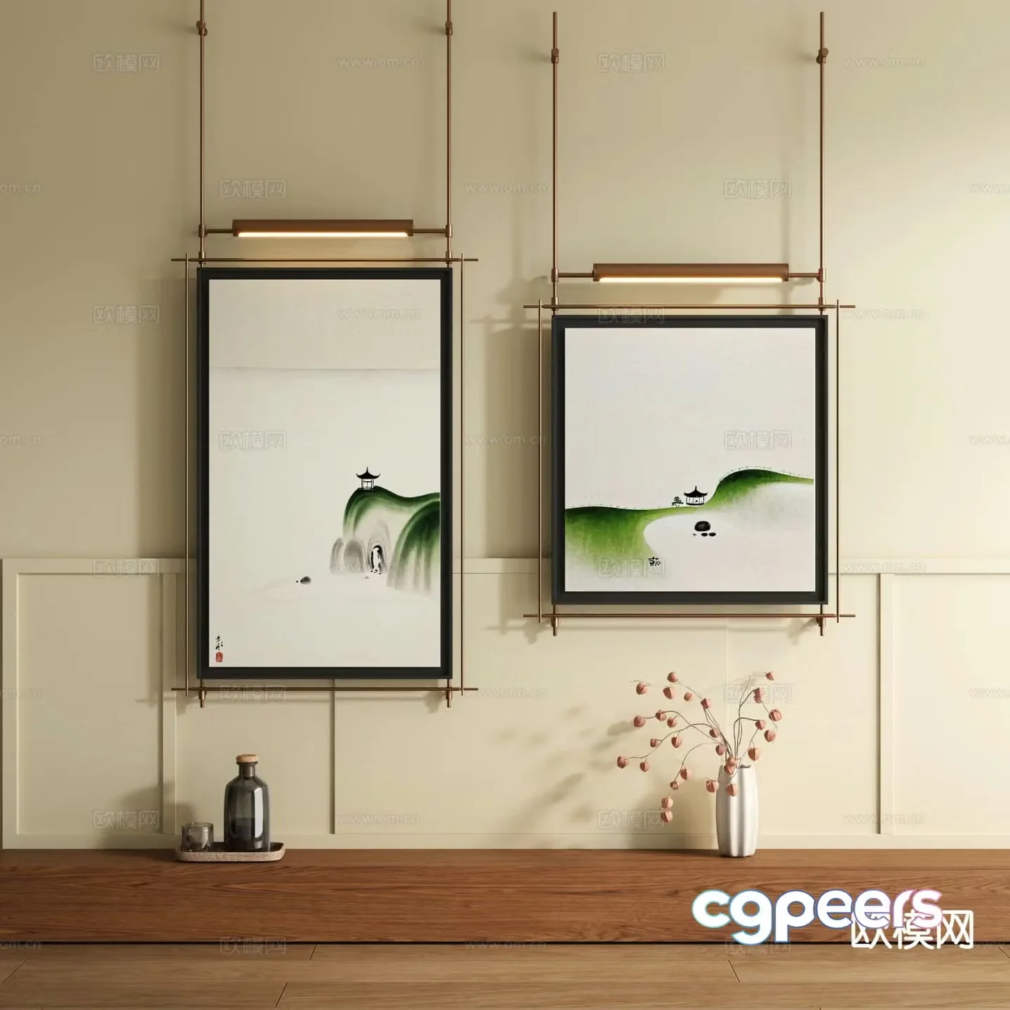 Decorative painting art painting hanging painting 3d model
