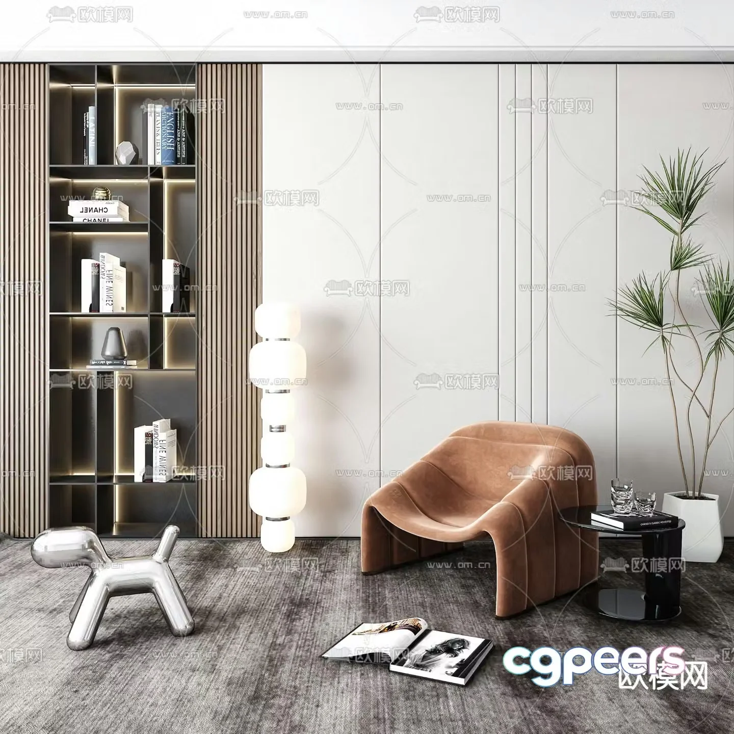 Sofa chair leisure chair table 3d model