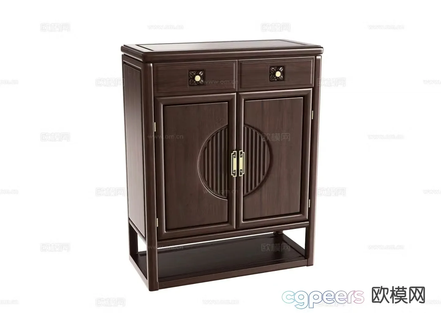 New Chinese style shoe cabinet finished shoe cabinet 3d model