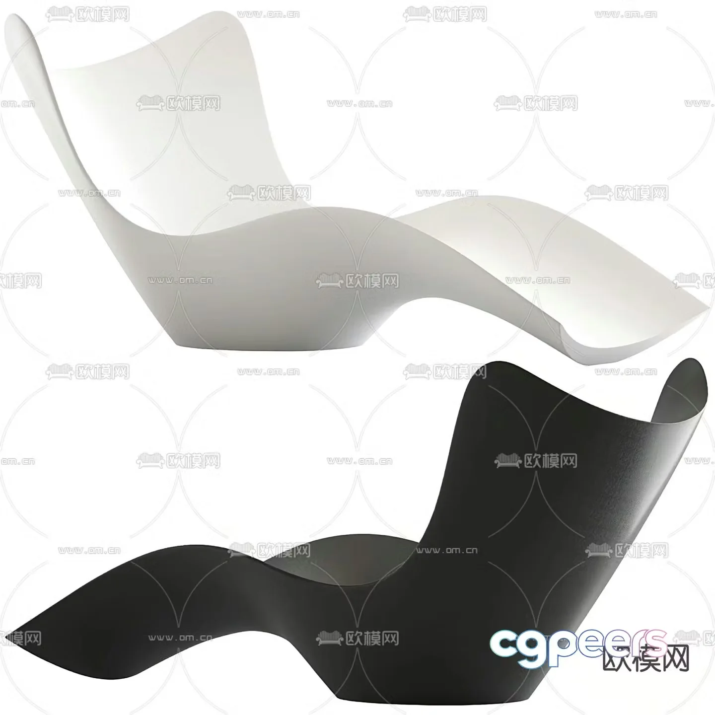 Recliner lounge chair 3d model