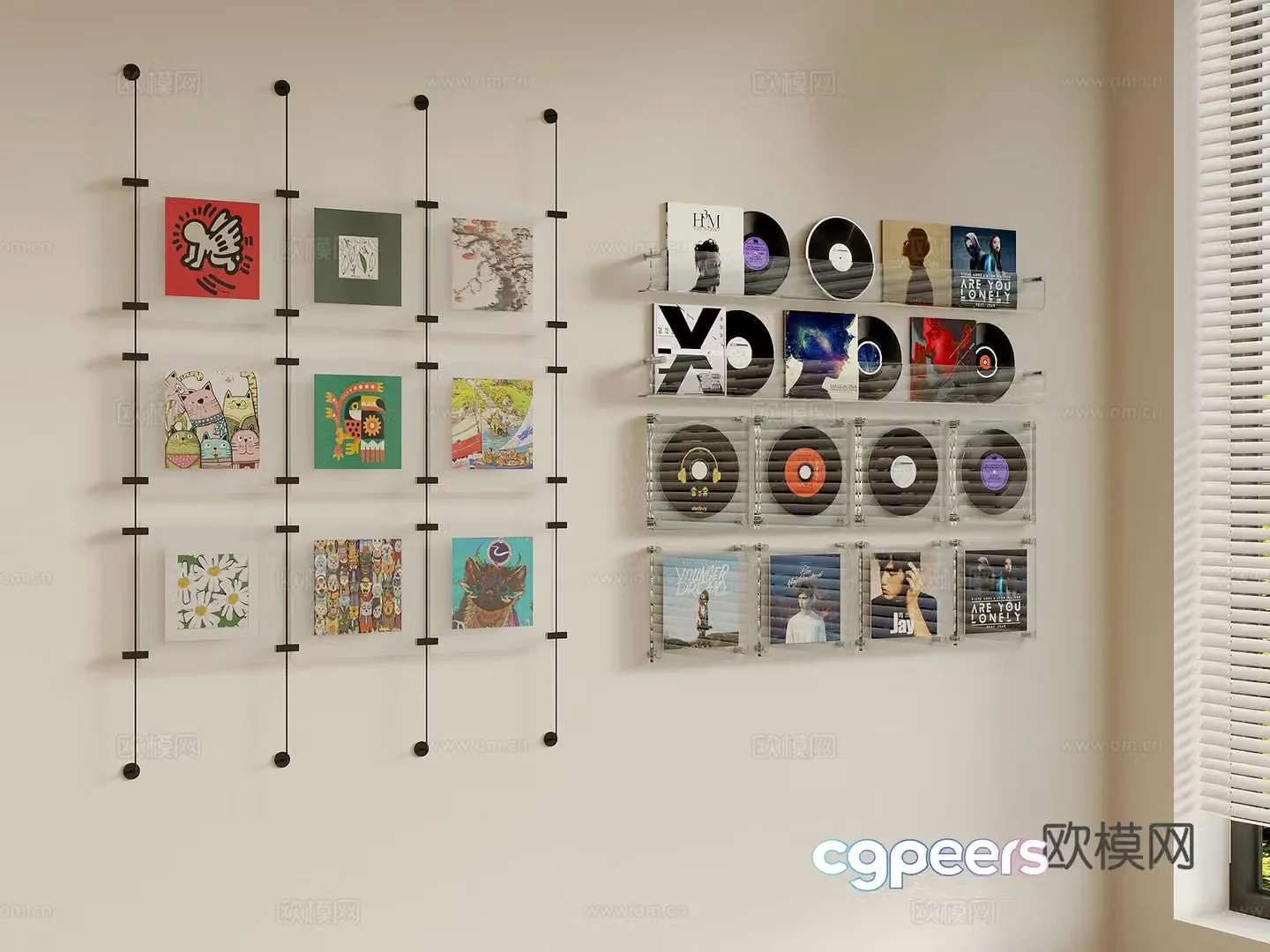Modern photo wall wall decoration 3d model
