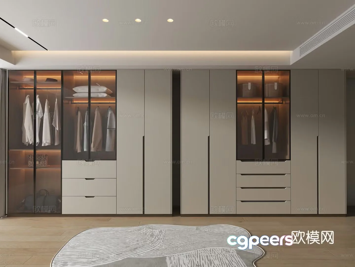 Modern Wardrobe Wardrobe 3d Model