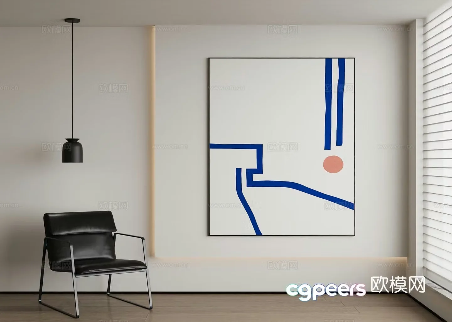 Modern decorative painting 3d model