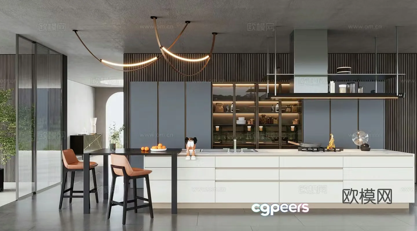 Poliform modern kitchen 3d model