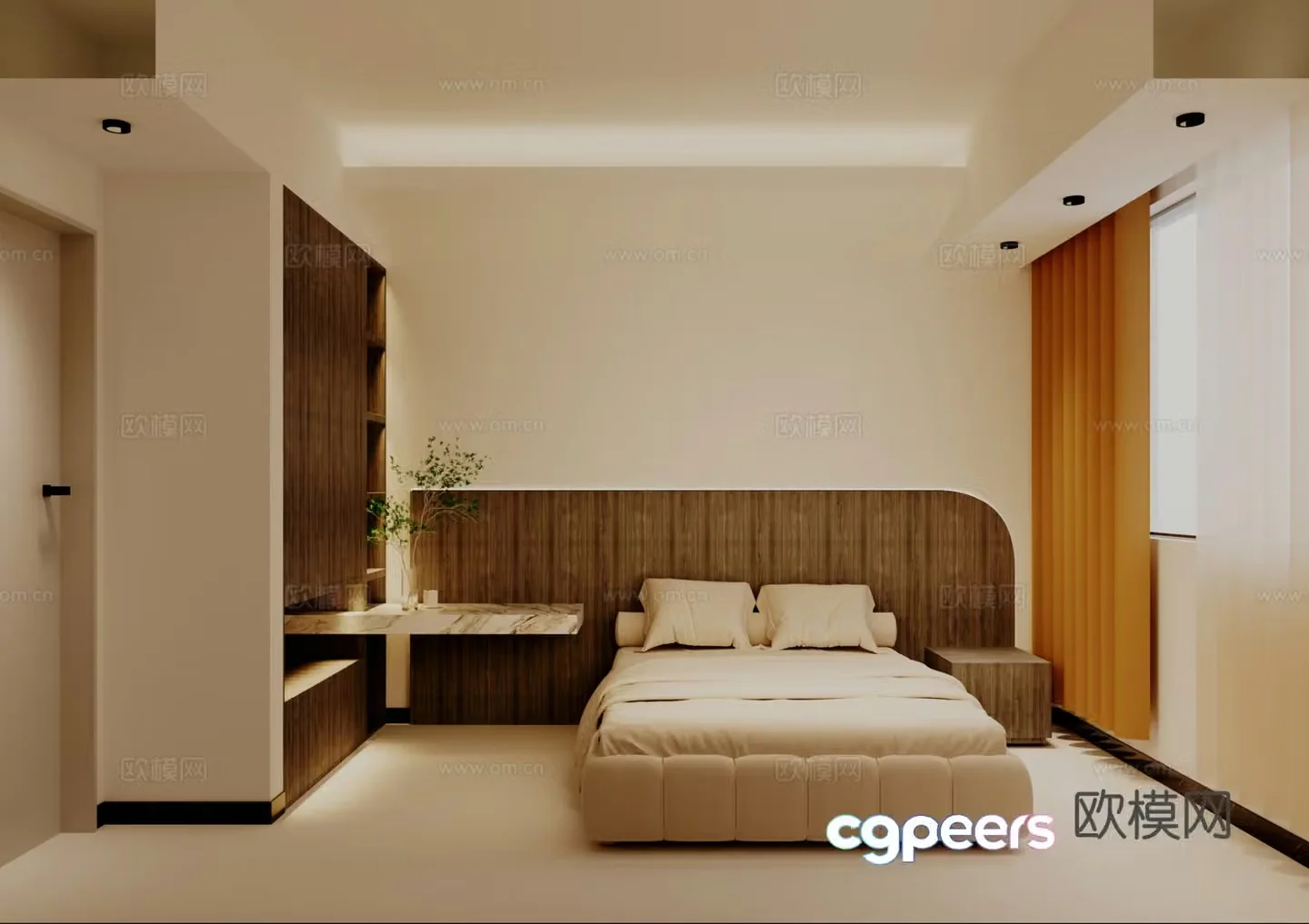 Modern bedroom 3d model 3d model