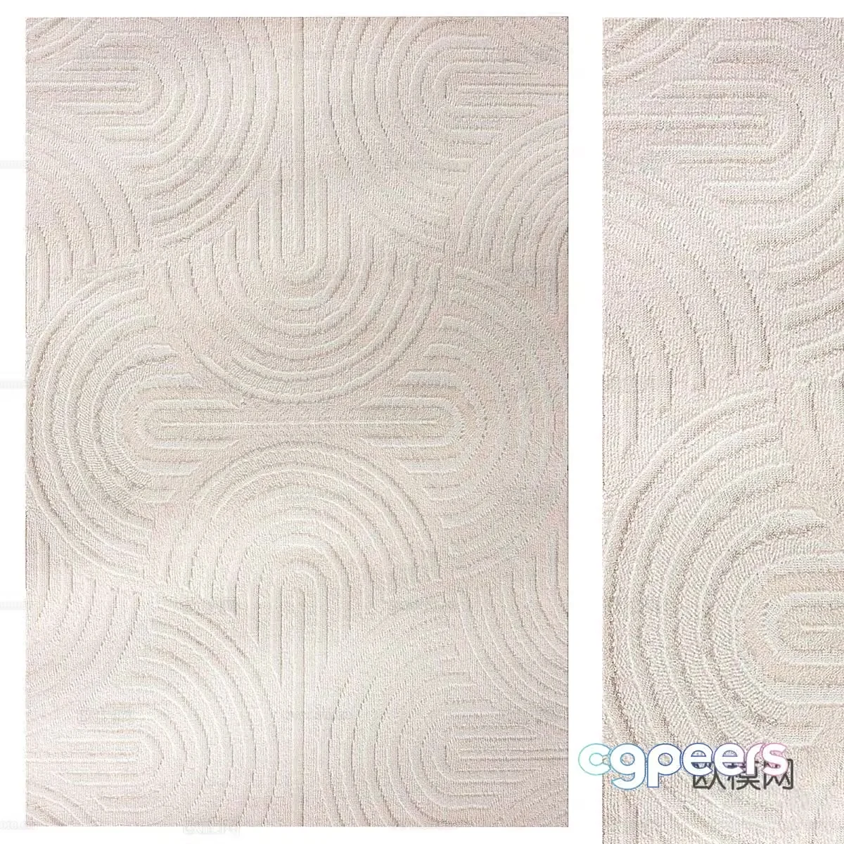 New Chinese style wool carpet 3d model