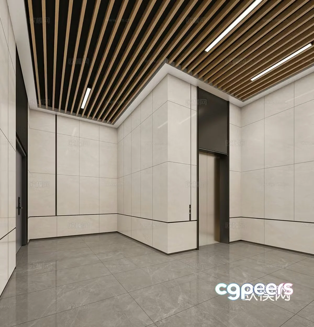 Elevator hall 3d model