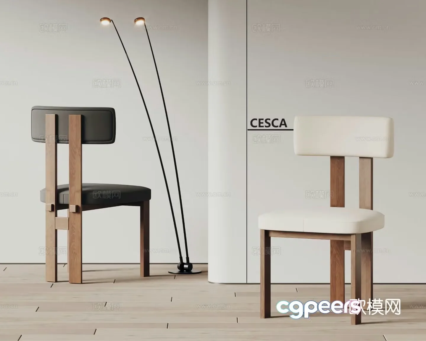 Cesca wabi-sabi chair dining chair 3d model