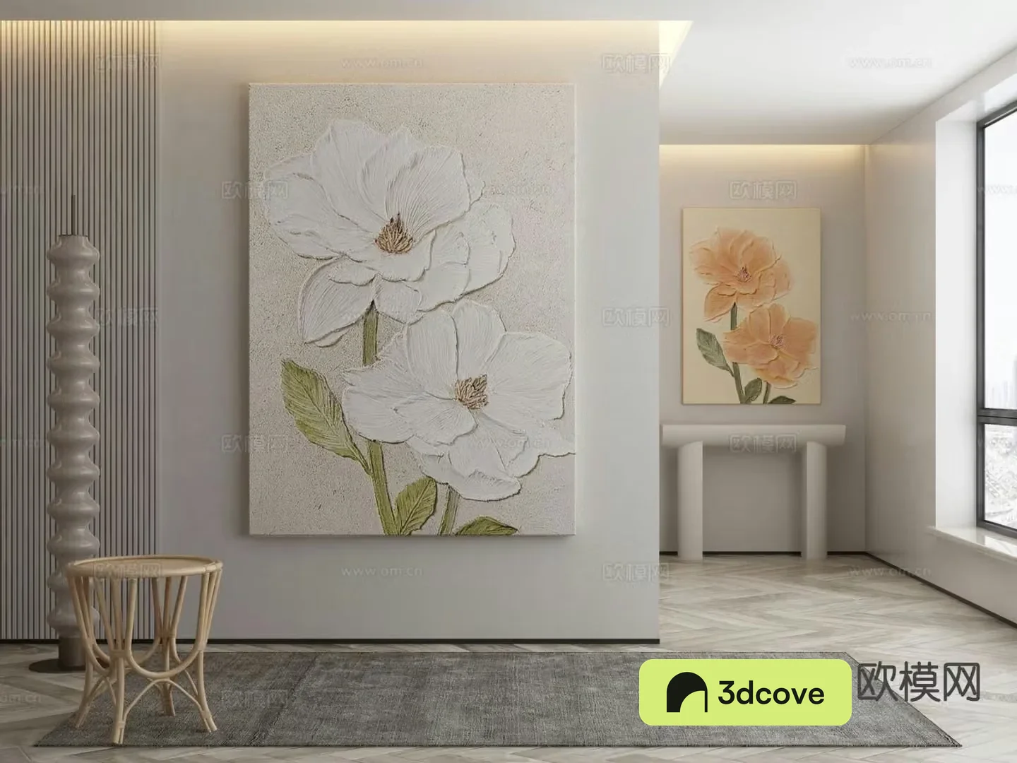 Modern flower painting decorative painting