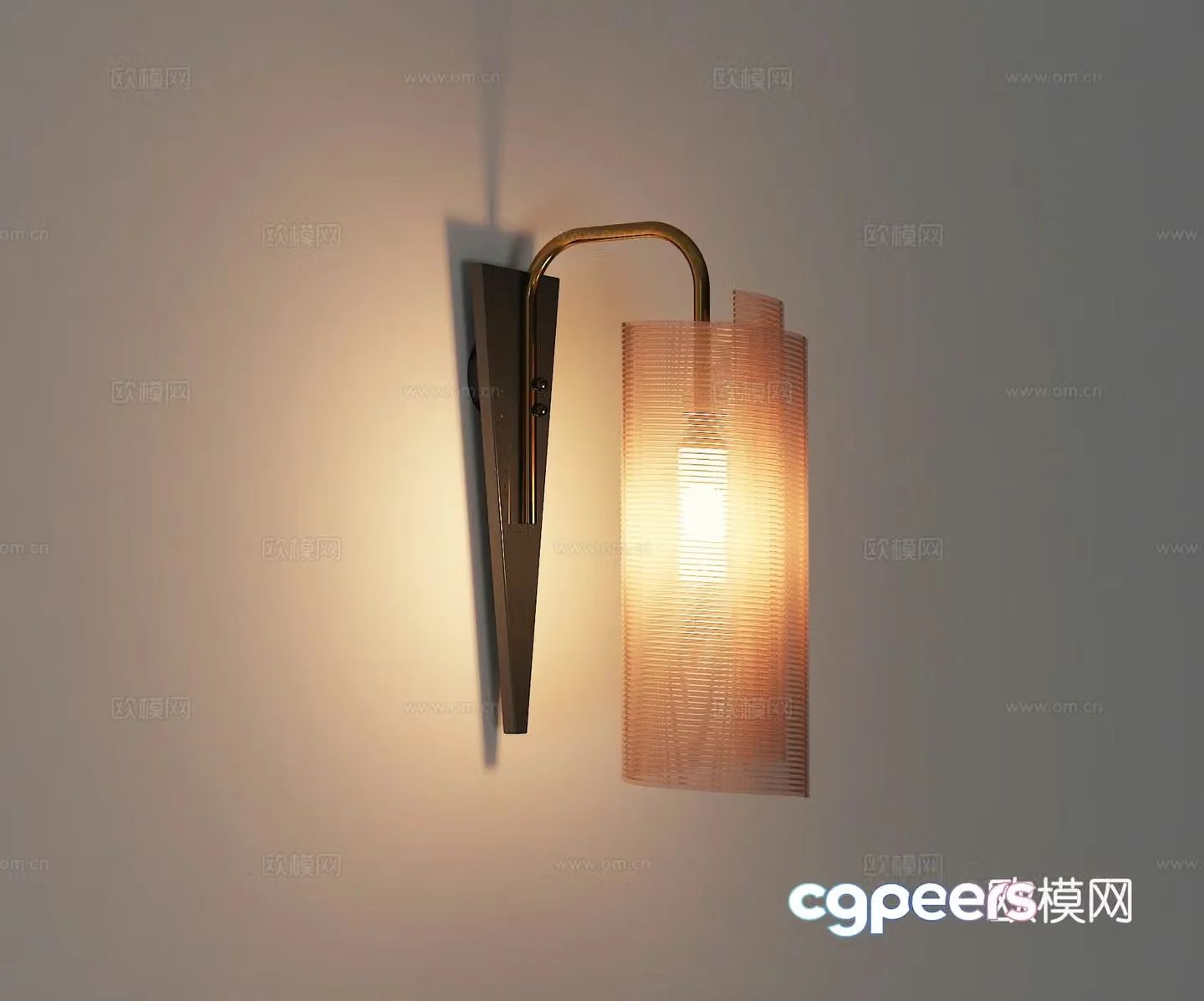 Modern light luxury wall lamp 3d model