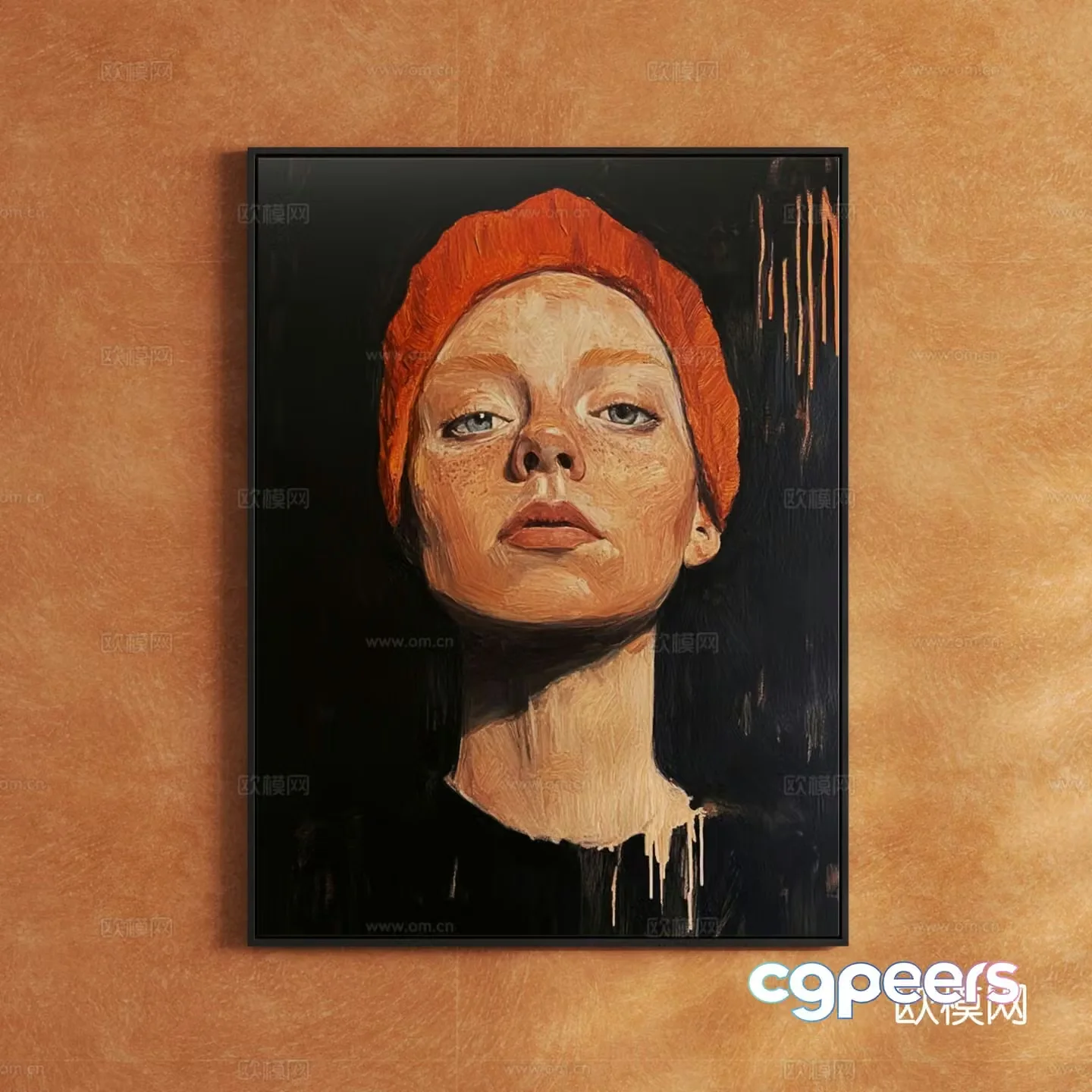 Modern creative oil painting art painting decorative painting 3D model