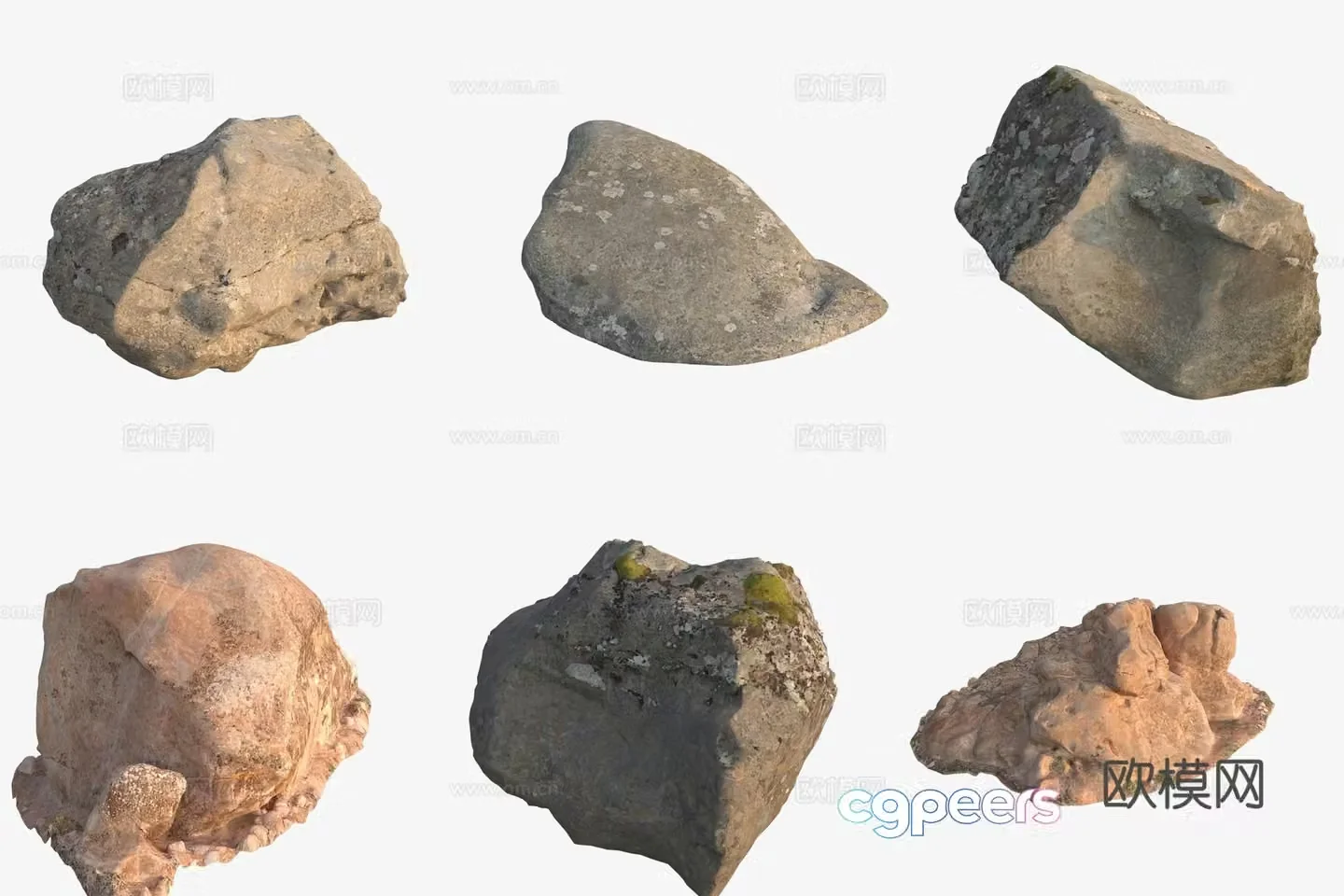 Big rocks by the sea 3d model