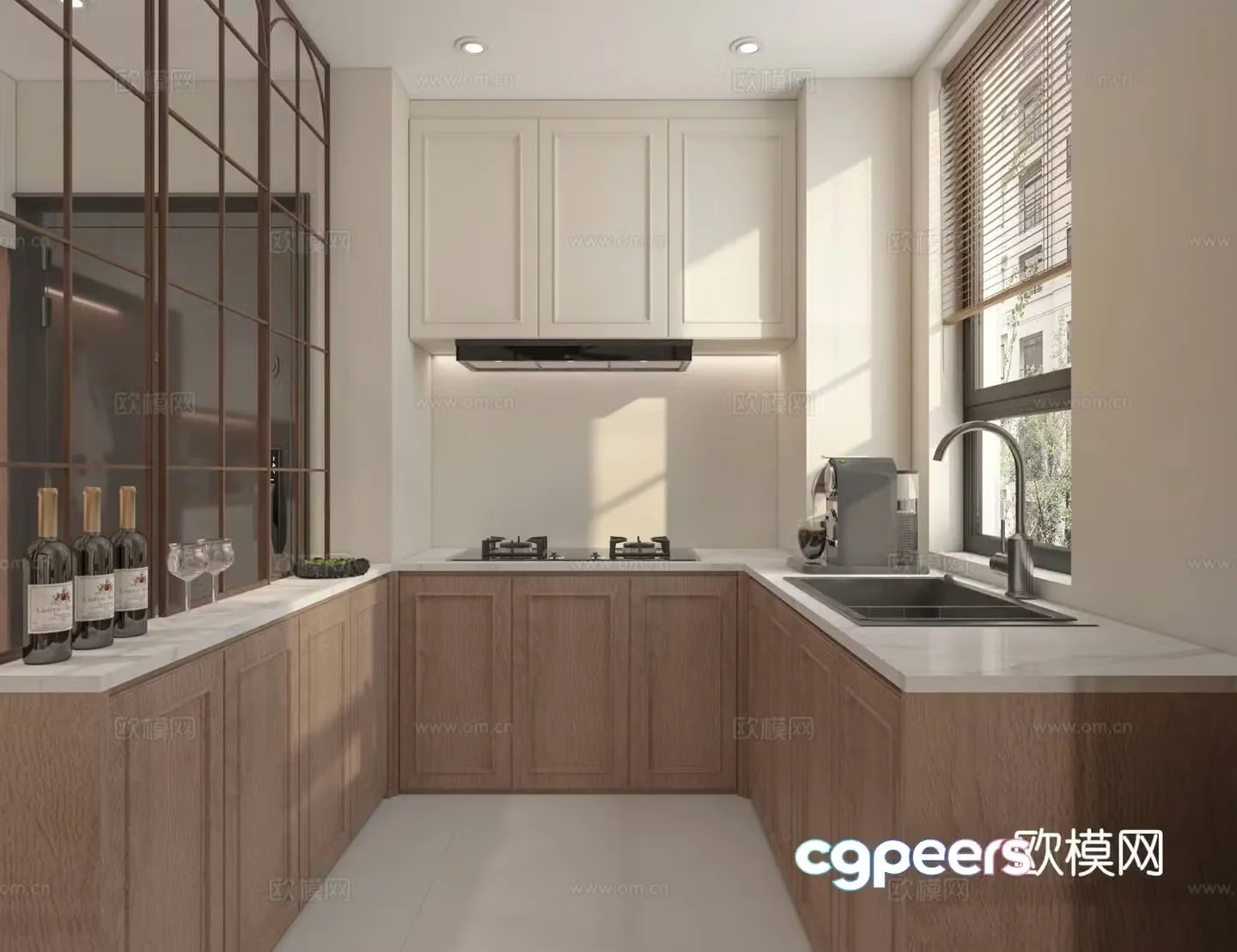 French kitchen cabinet 3d model