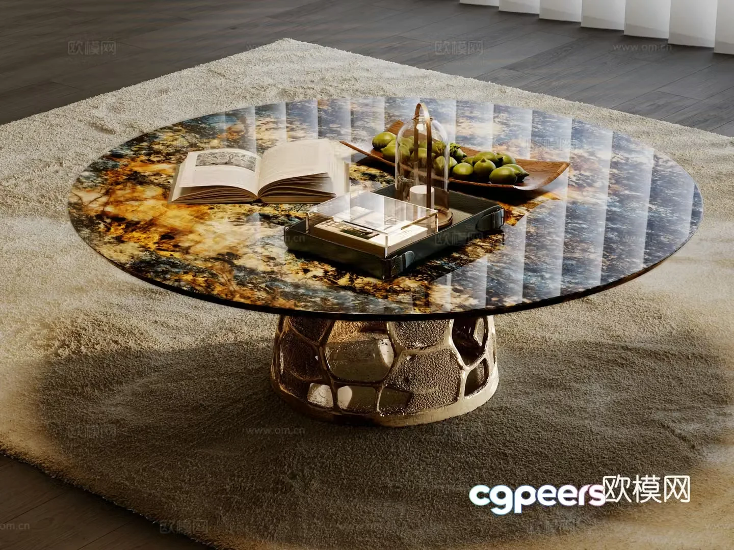 Modern light luxury coffee table 3D model