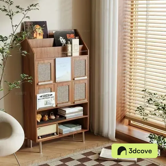 Mid-Century Modern Record Player Stand