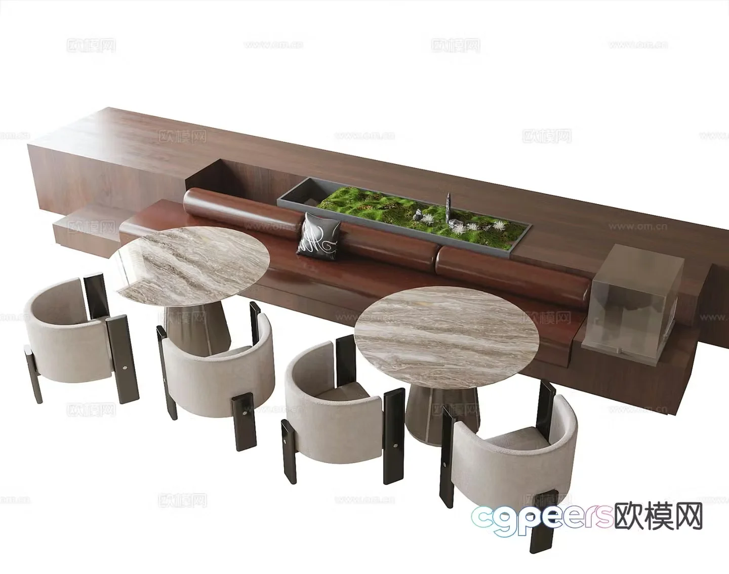 Modern sales office negotiation tables and chairs coffee tables and chairs leisure tables and chairs 3D model