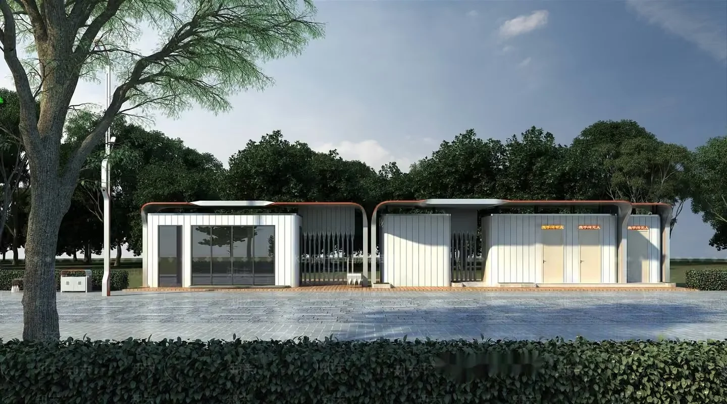 Modern White Building 3D Model – 19217 – VRAY Render