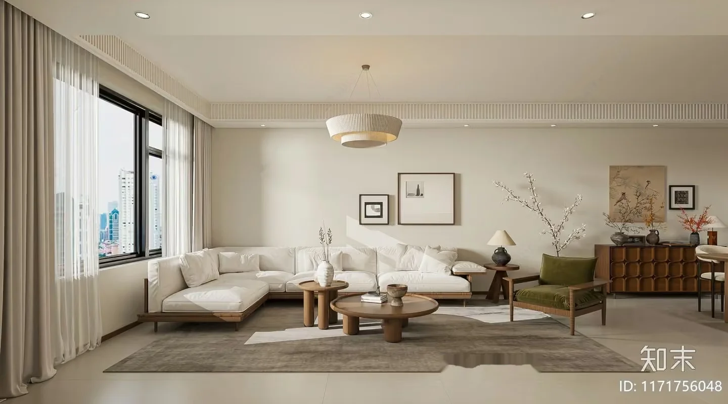 Modern Living Room 3D Model – 14716 – VRAY Render