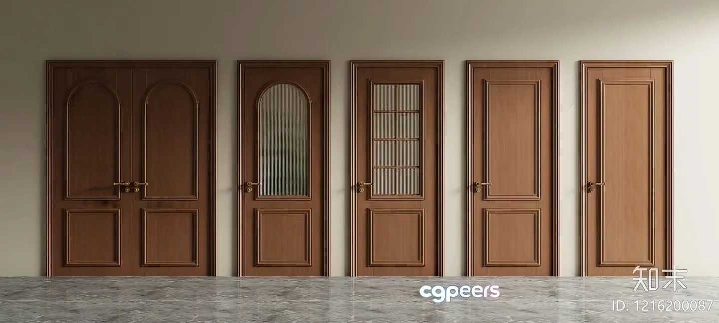 Wooden Interior Doors 3D Model – 18431 – VRAY Render