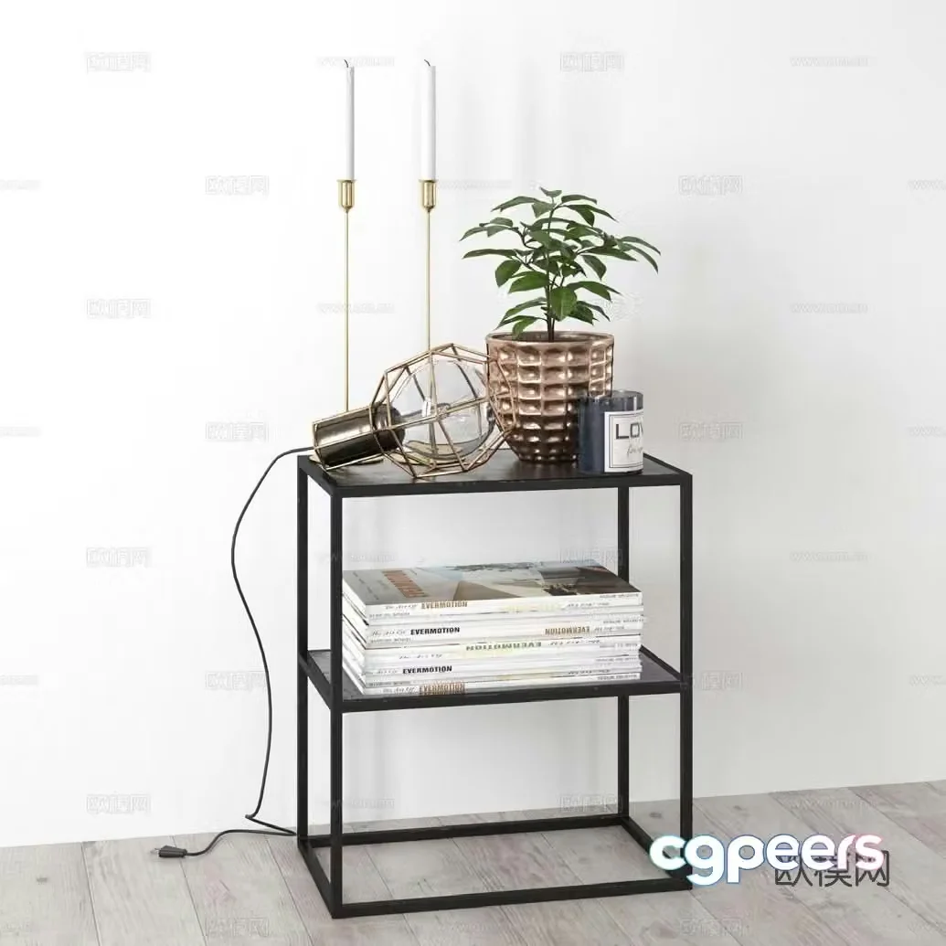 Modern bedside table 3d model