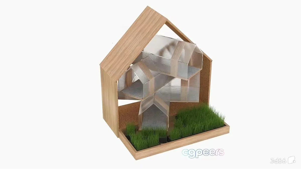 Wooden House Model 3D Model – 19035 – VRAY Render