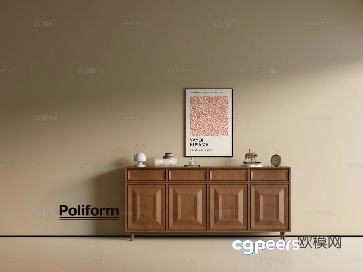 Modern wood grain cabinet ins wind minimalist wind cabinet whole cabinet sideboard balcony cabinet storage 3D model