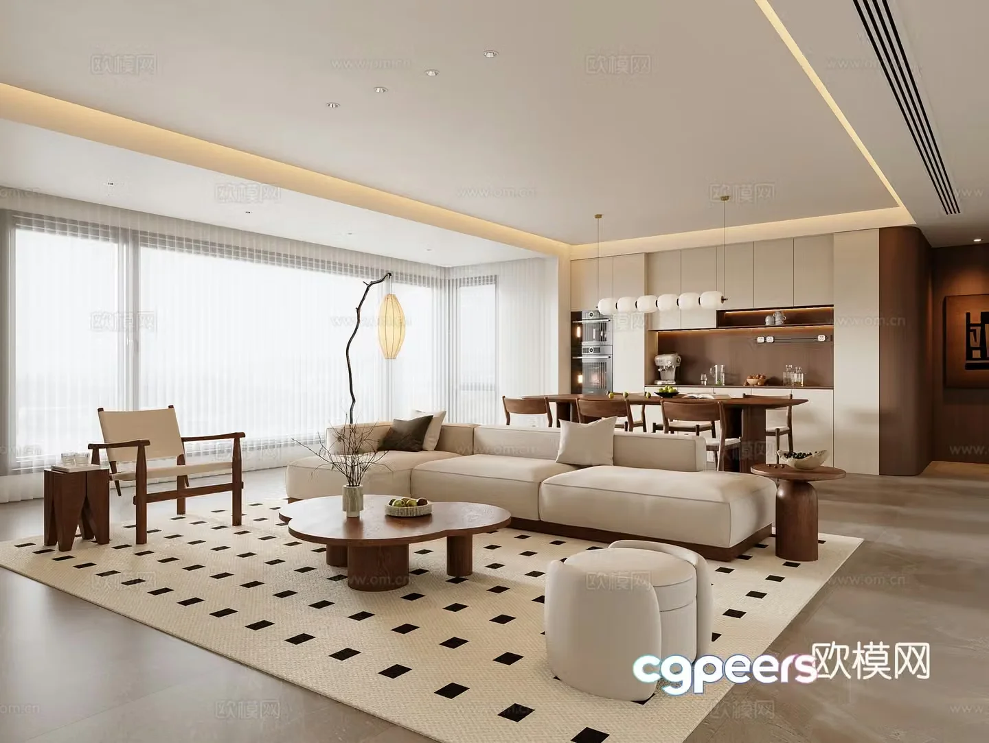 Middle -aged Fengke Restaurant 3D model