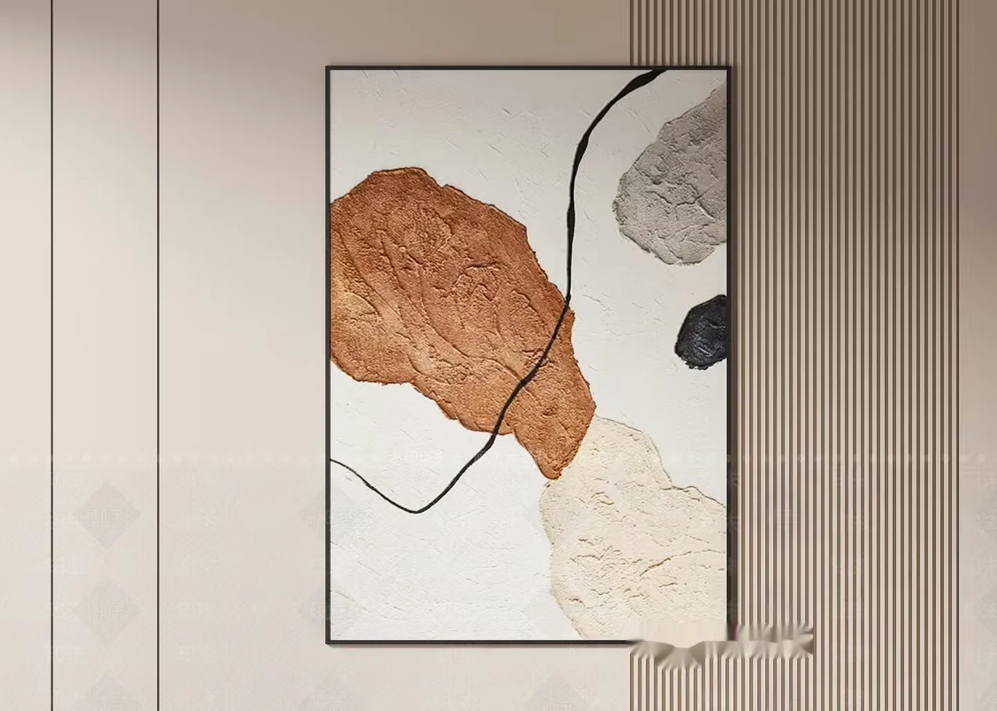 Modern Abstract Art 3D Model – 6376 – VRAY Render