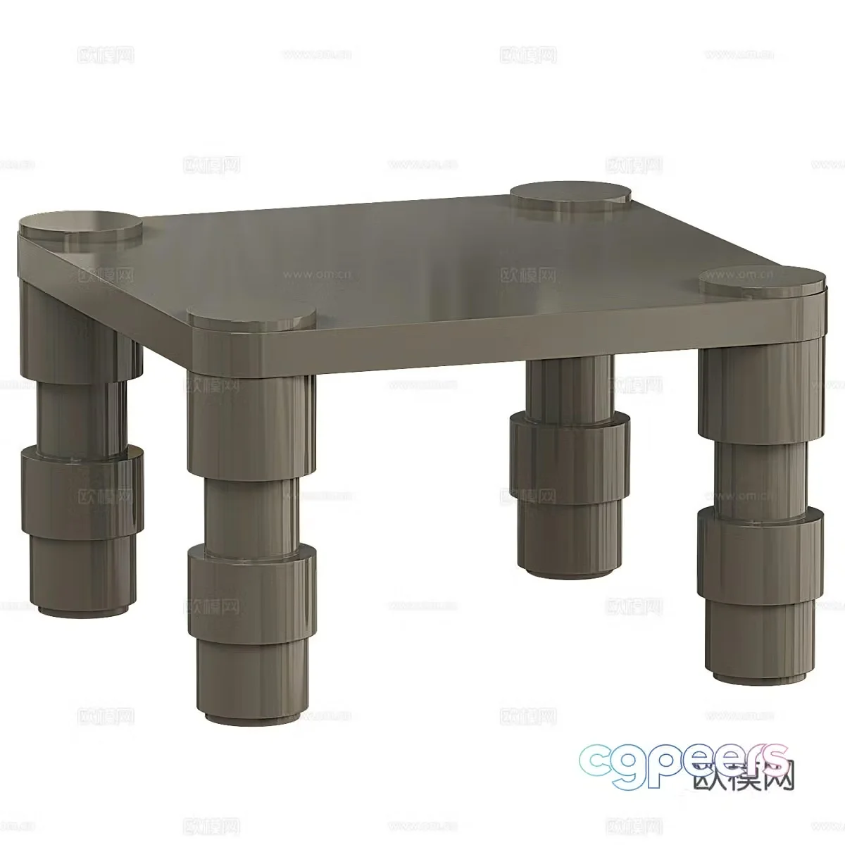 Modern Wasabi Acrylic Coffee Table 3D Model