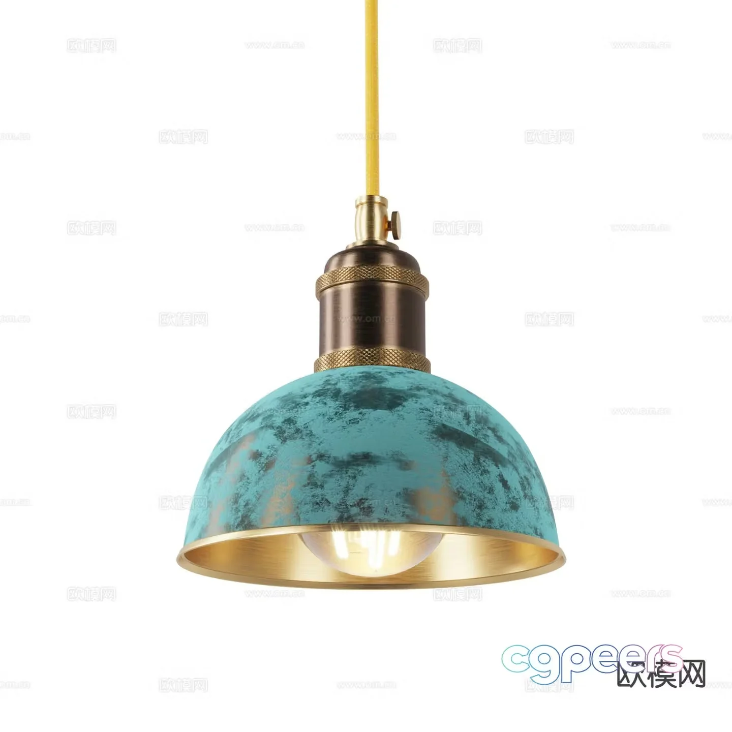 Light luxury small chandelier metal small chandelier 3d model