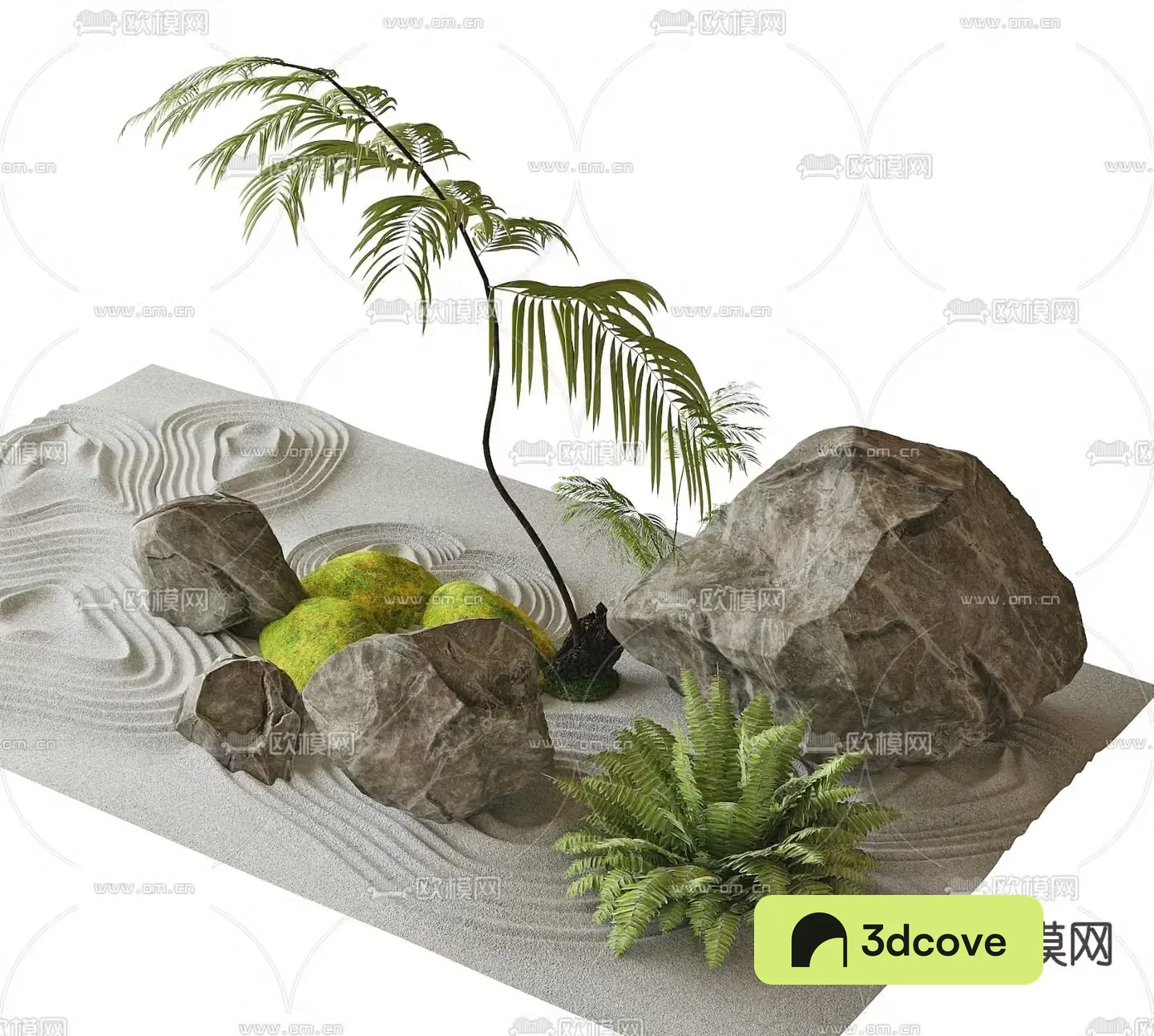 Stairwell scene rockery sketch