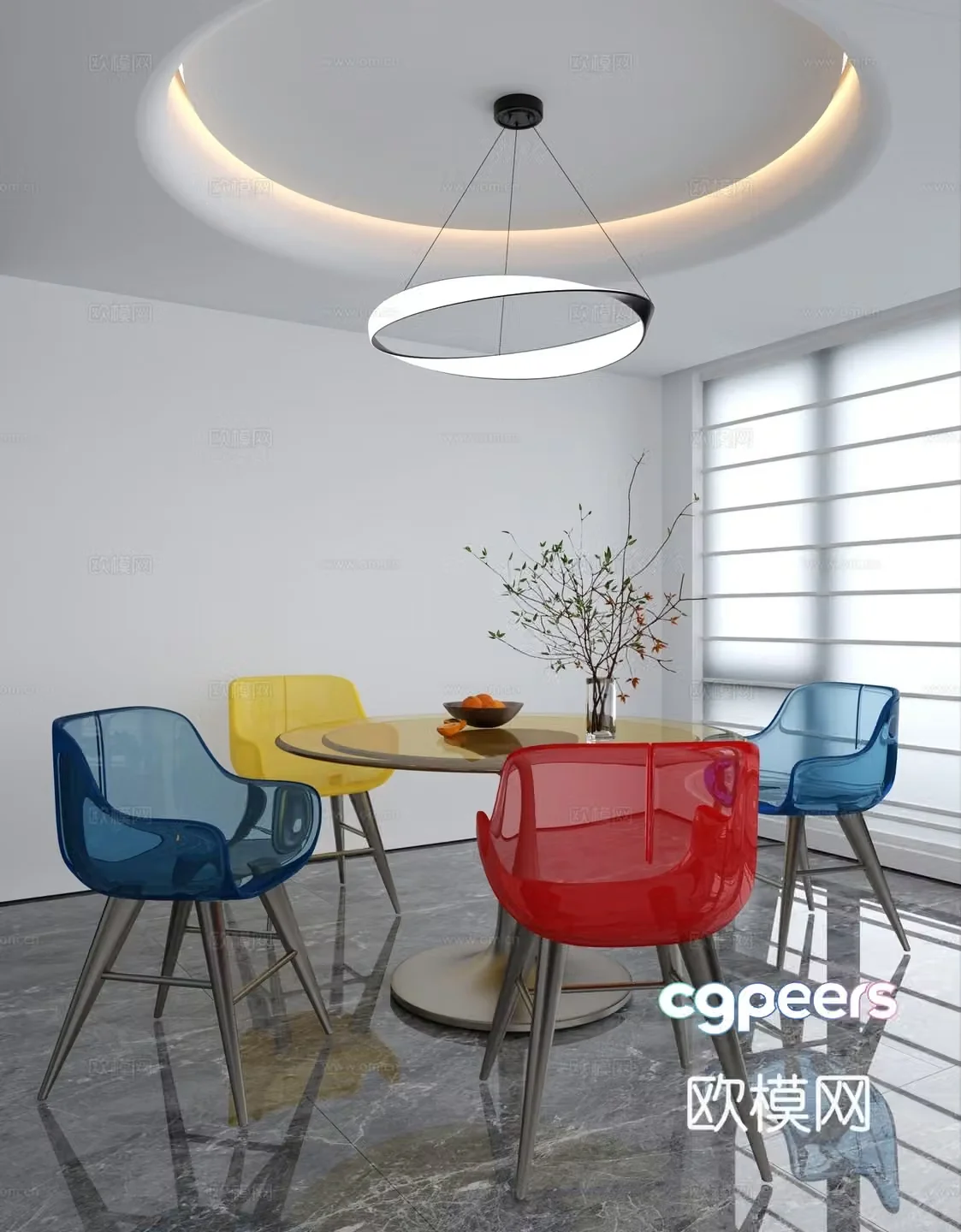 Leisure table and chair 3d model