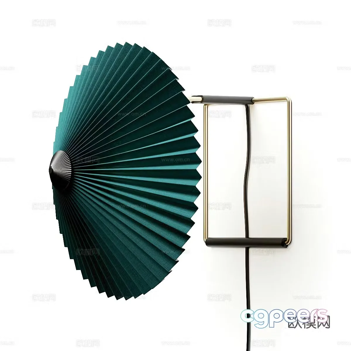 New Chinese style light luxury Hay Matin umbrella wall light 3D model