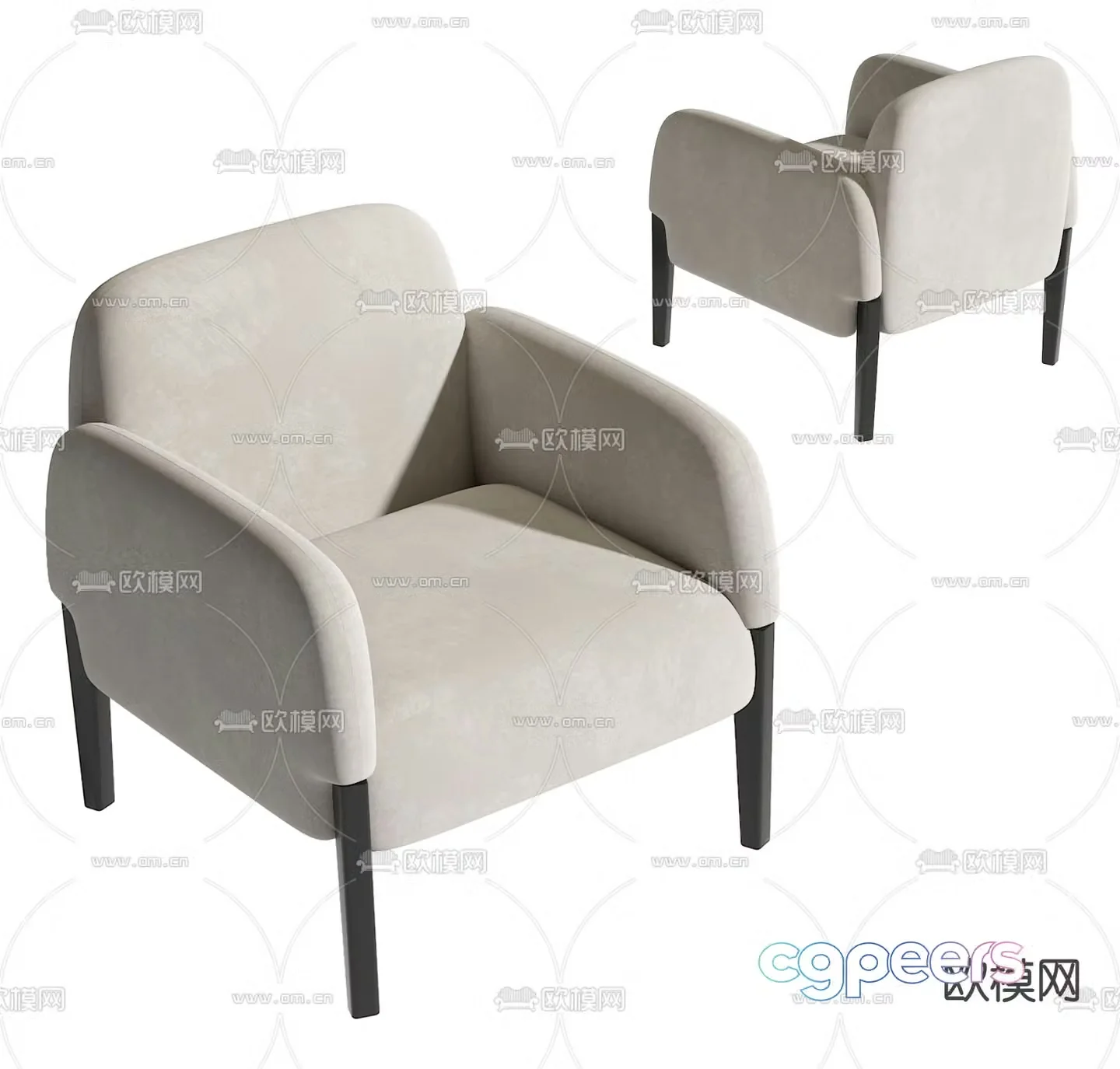 Modern single sofa 3d model