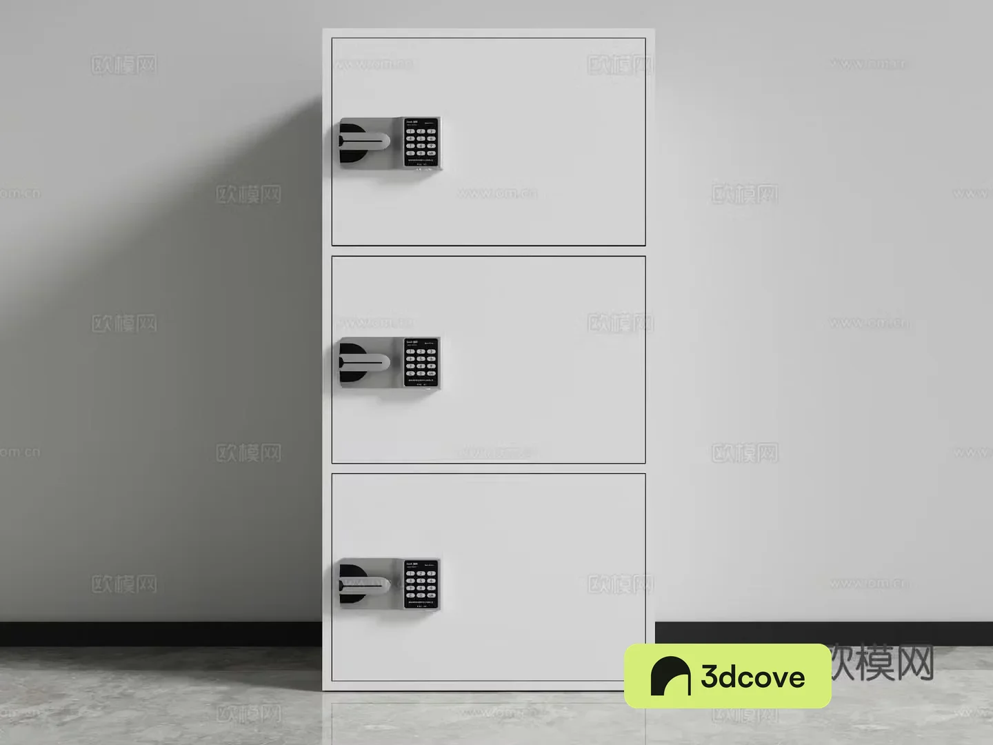 Locker three-door cabinet combination lock file cabinet safe cabinet