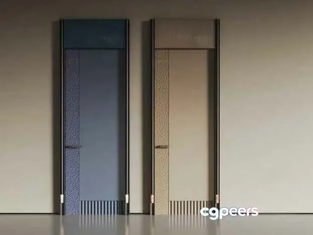 Two Sliding Doors 3D Model – 16556 – VRAY Render